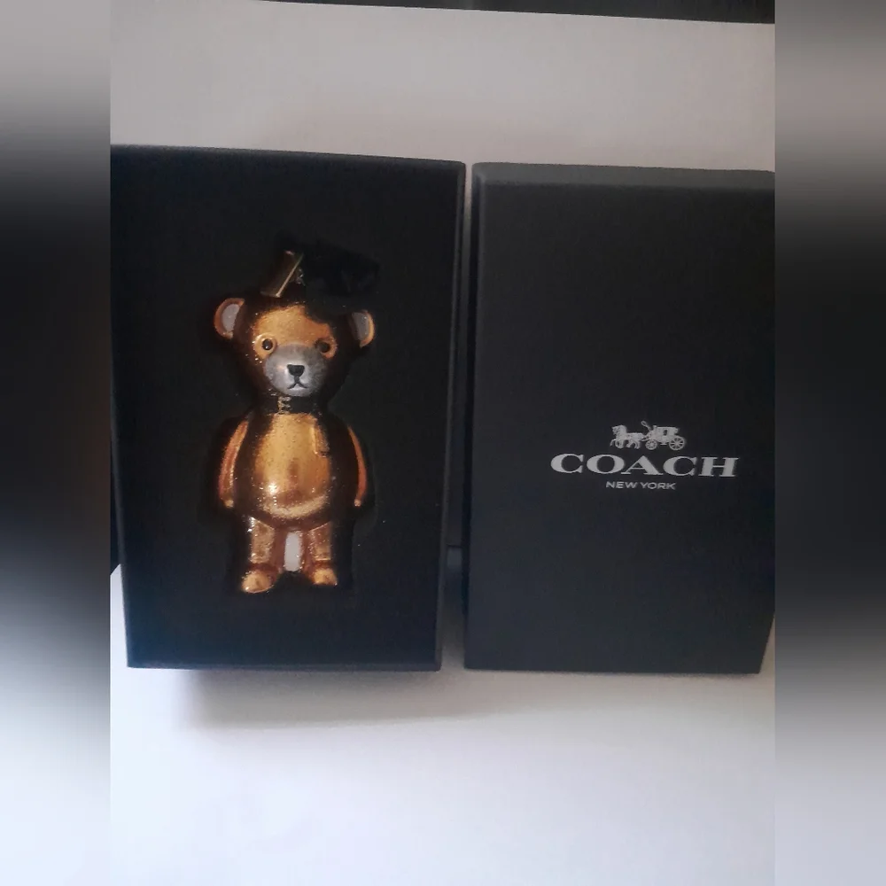 New Coach 3D Ornaments Set Of 2 With Gift Box's NWT